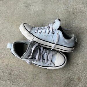 Converse Low Top Sneakers in Light Blue and White